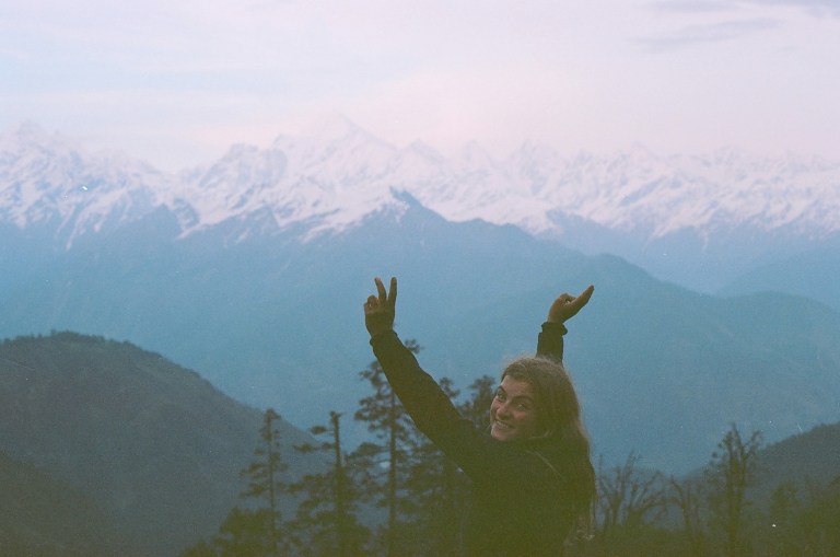In front of Panchachuli, Uttarakhand, India - Photo: Lily Shiland